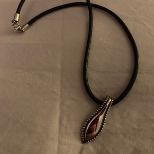 James Avery Pendant with leather necklace